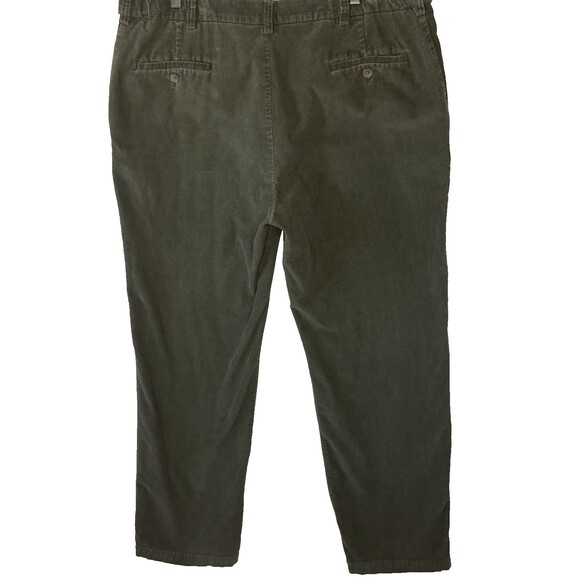 Haggar Men's Straight Fit Stretch Green Corduroy Chino Pants 40 x 32 Adj waist - Picture 11 of 16